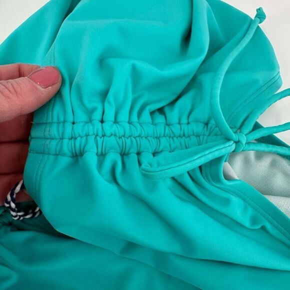 NWT Sonnet Shores Turquoise Tankini Size 16W XL Ruched Hi Waisted Bottoms - Picture 9 of 16
